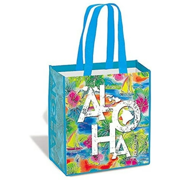 8 X Shopping Bag Tropical Reusable Grocery Tote Carry Portable Handbag Non Woven